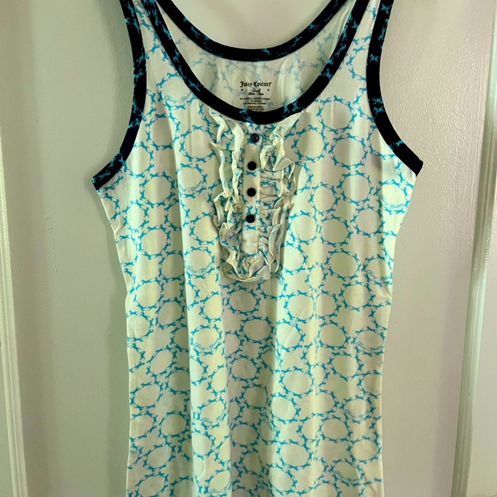 New Without Tag Women’s Juicy Couture Night gown Blue And White Color NWOT
